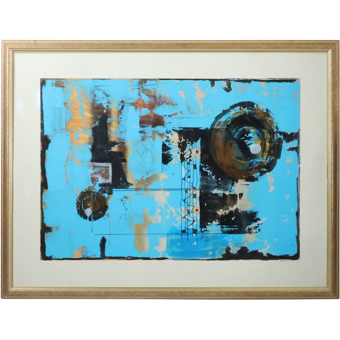 Dennis Sakelson, American, Abstract Oil on Board Painting, Signed on Verso, Framed (1 of 20)