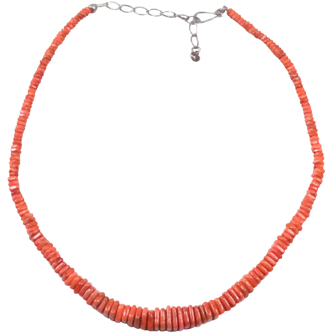 DTR .925 JAY KING Sterling Red Coral Necklace 21 1/2 in. x 1/2 in.: DTR .925 JAY KING Sterling Red Coral Necklace 21 1/2 in. x 1/2 in.