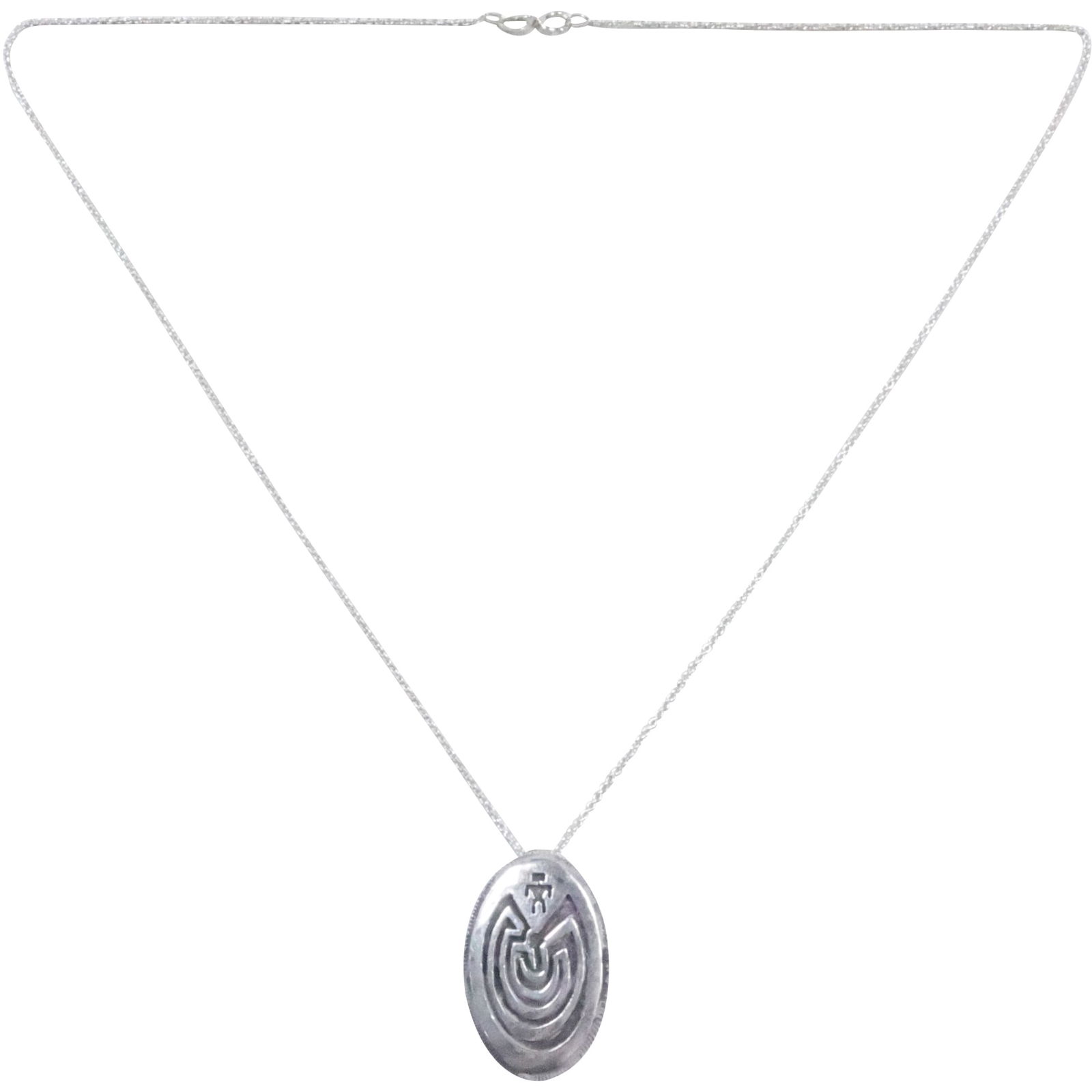 marked MT & Bear Claw Maze Pendant Necklace on a .925 Sterling Silver 18 in. Chain (1 of 15)