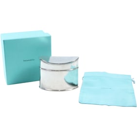 TIFFANY & CO .925 Sterling Silver Italy Presentation Box with Fabric Bag & Box weighs 210 grams