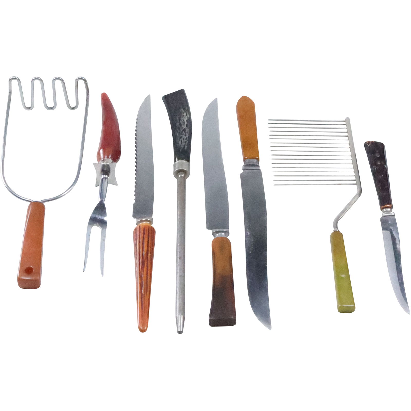 8 Assorted Vintage Bakelite Handled Kitchen Utensils, Knives - See Pictures on Items (1 of 20)