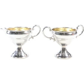 Hamilton Sterling Silver Weighted Sugar and Creamer Set 5 1/4 in. x 3 3/4 in , 4 5/8 in. x 3 1/2 in.