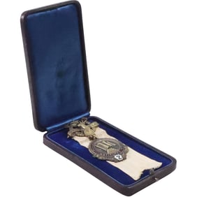 STERLING SILVER Medal B.P.O. ELKS Philadelphia Lodge Instituted 1871, Cervus Alces #2 - Jas H J McNa