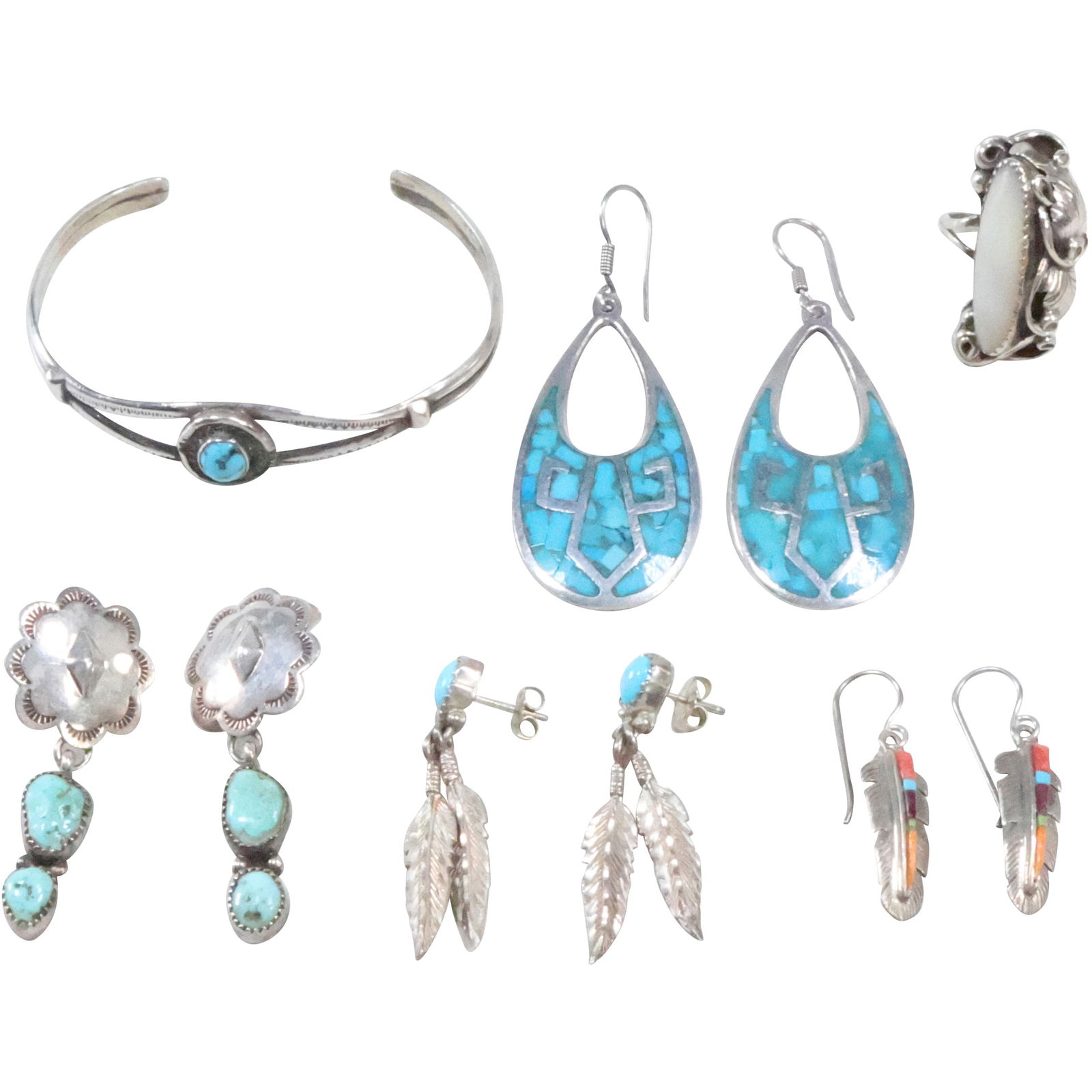 10pc of Native American Indian Jewelry Lot (1 of 20)