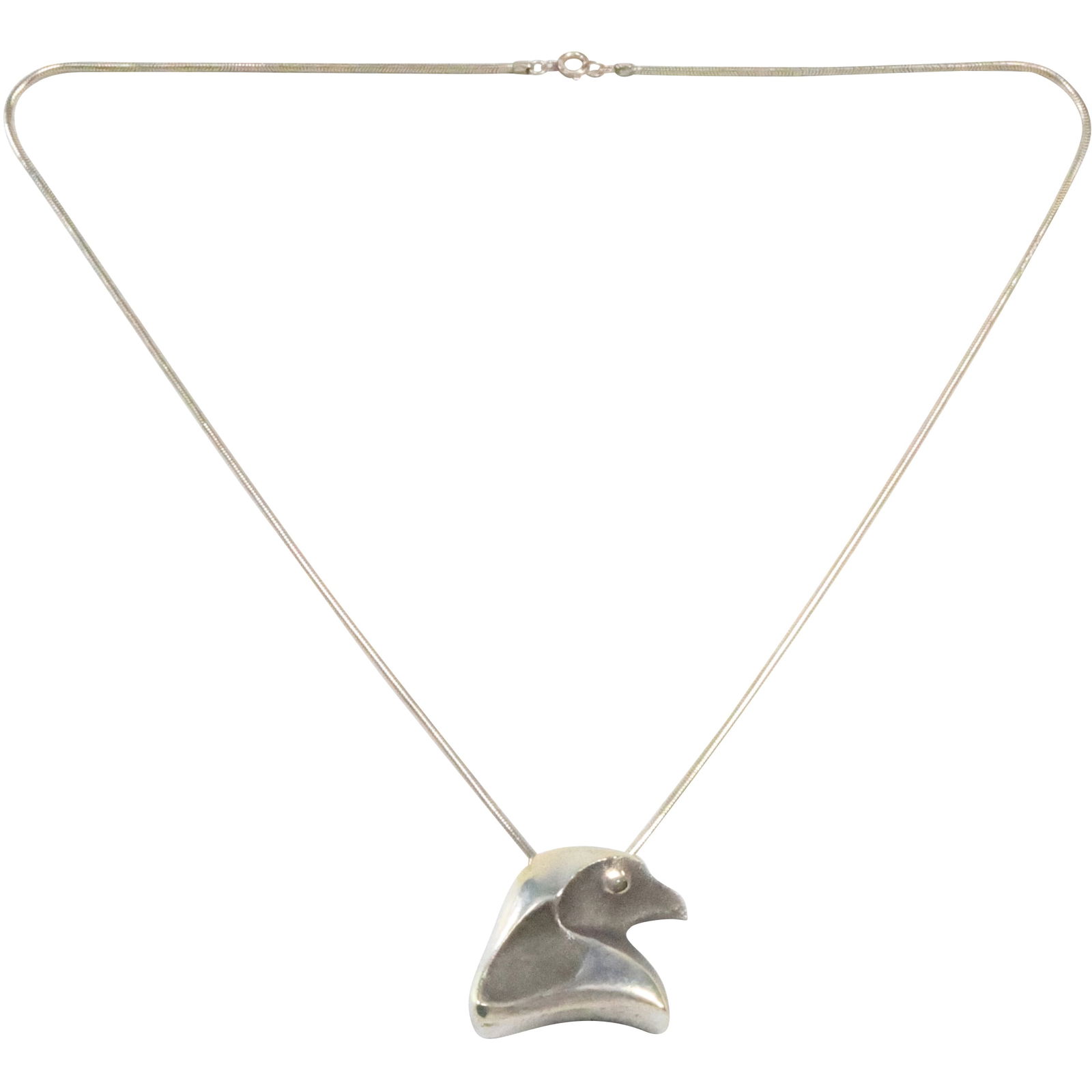 12k GF Snack Chain Necklace with a Sterling Silver Eagle Head Pendant (1 of 18)