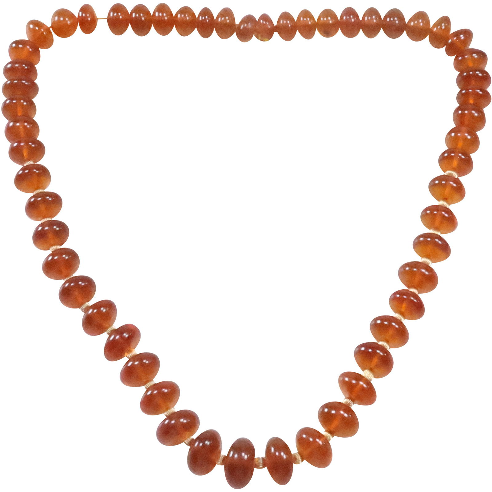 Amber Colored Stone Necklace with 14k Gold Beads (1 of 17)