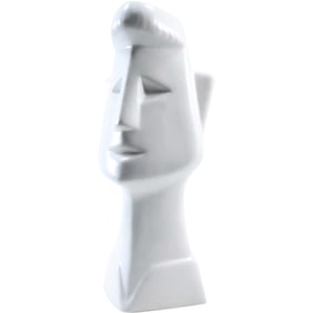 Mikasa White Ceramic Cubism Head Figural Vase 12 1/2 in. height x 5 1/2 in. wide