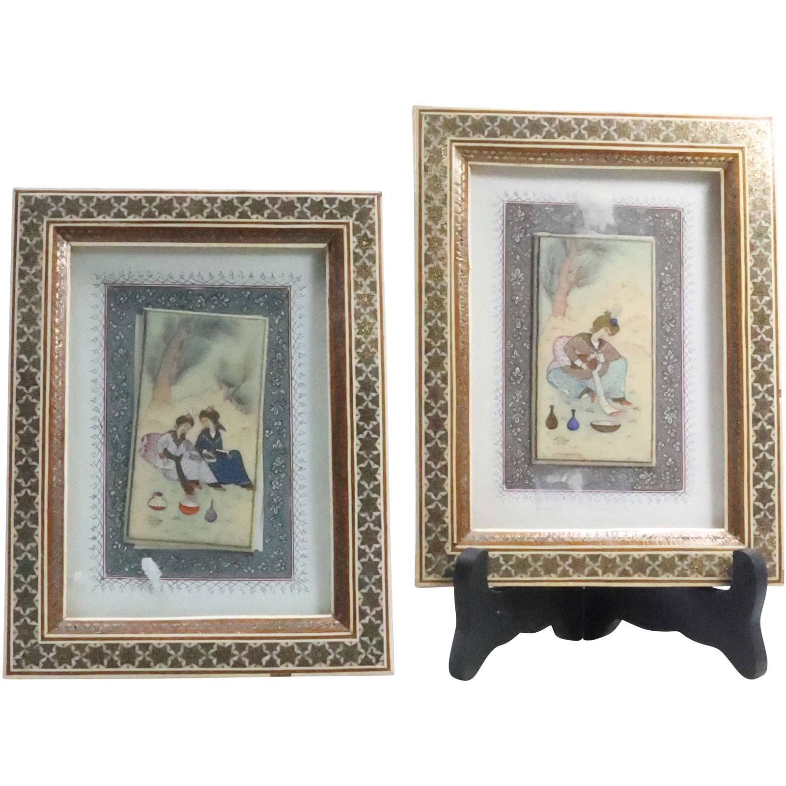 [2] Persian Paintings on Panels in Original Inlaid Frames (1 of 20)