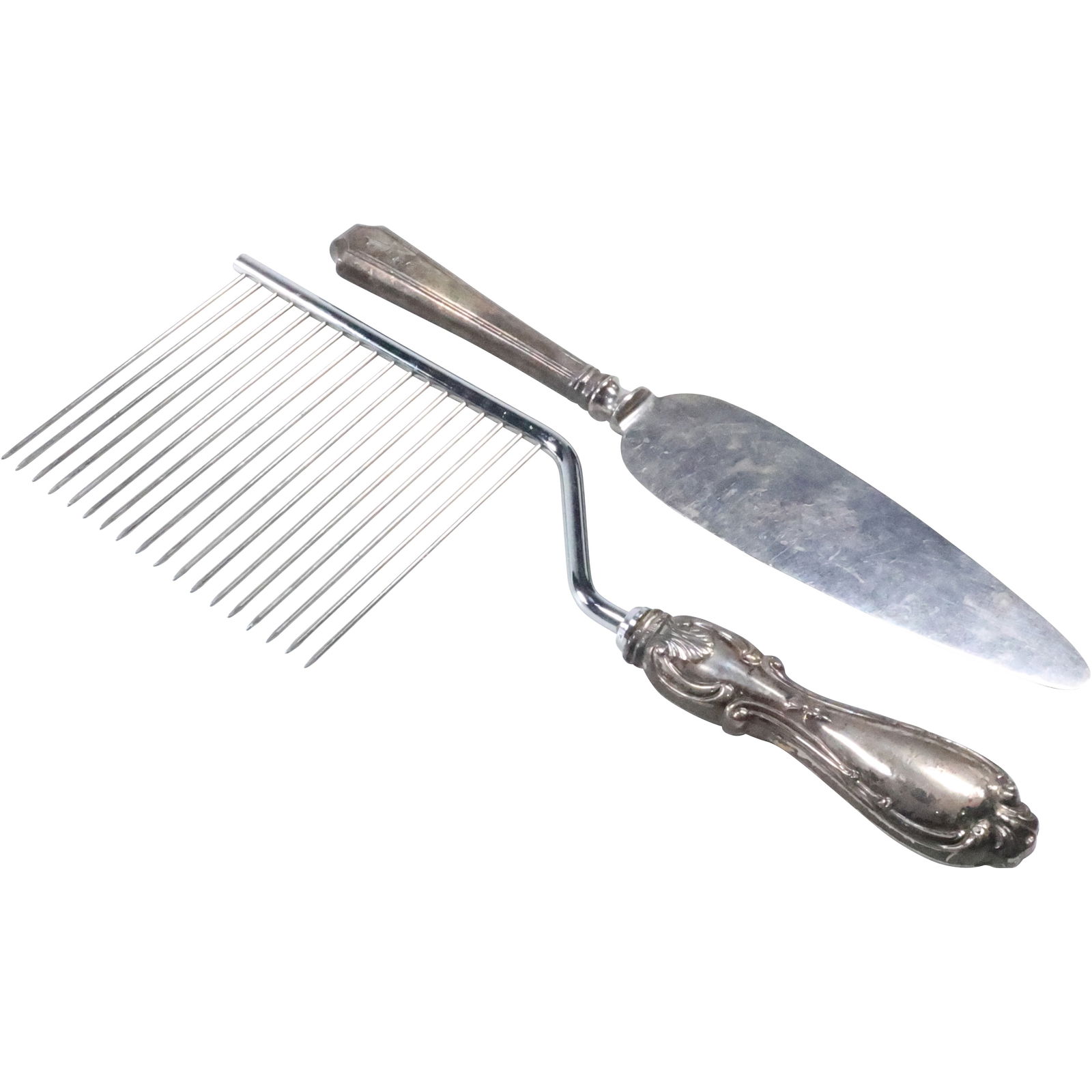 [2] Sterling Silver Handled Cake Slicer; Sterling Silver Handled Pie Server (1 of 20)