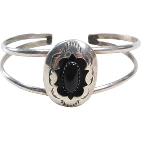 Native American Indian Navajo Cuff Bracelet 2 1/4 in. x 2 in. x 1 in.