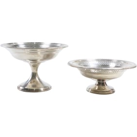 [2] Sterling Silver Weighted Compotes: National Sterling 5 3/4 in. & Gorham Sterling 5 5/8 in.