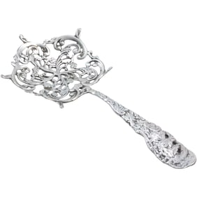 Very Fancy Sterling Silver Rare and Unusual Bob Bon Tomato Serving Spoon 5 1/8 in. x 2 1/2 in.