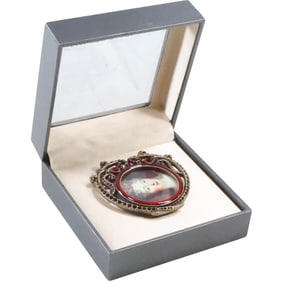 Jay Strongwater Small Picture Frame with Rhinestones and Enameling in Box