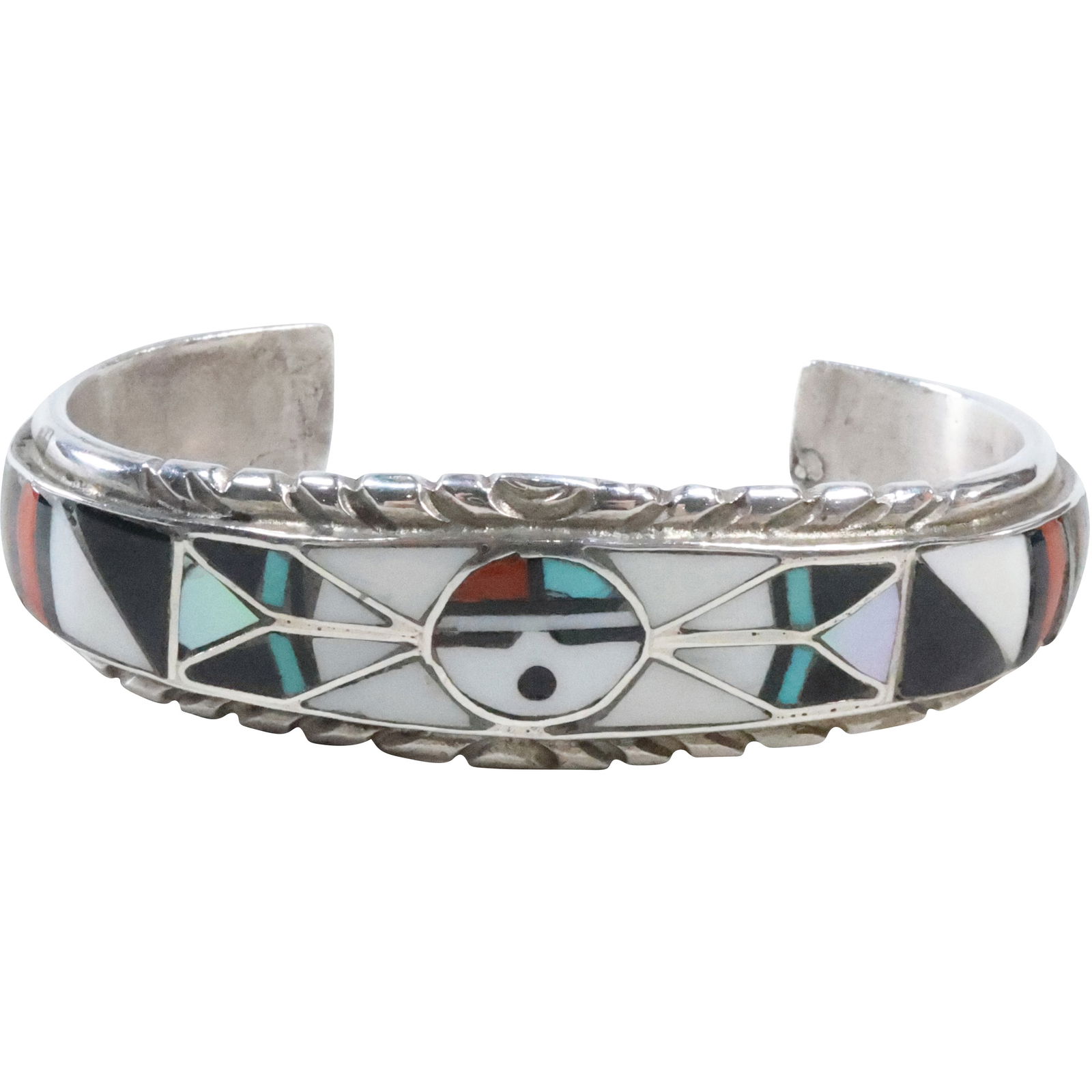 Zuni Native American Sterling Silver "RLK" RALPH & LILLIE KALLESTEWA Cuff Bracelet with (1 of 12)