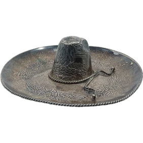 Sterling Silver Mexican Hat Sombrero Dish 1 1/2 in. x 5 1/2 in. , weighs 63.6 grams