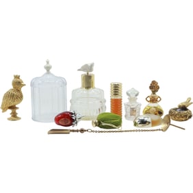Estate Grouping of Assorted Perfume Bottles - Variety - Various Sizes