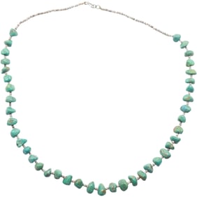 Highly Polished Turquoise Stones Necklace with Other Natural Stone Beads 28 in. x 5/8 in.