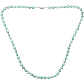 Turquoise Beads Necklace 32 in. x 3/8 in.