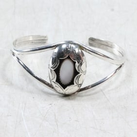 Sterling Silver with Mother-of-Pearl Cuff Bracelet 2 in. x 2 1/2 in. x 1 1/4 in.