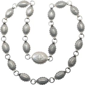 M. Sanford [Edoakie] Zuni Belt 33 1/2 in. x 1 1/8 in. to 3/4 in.