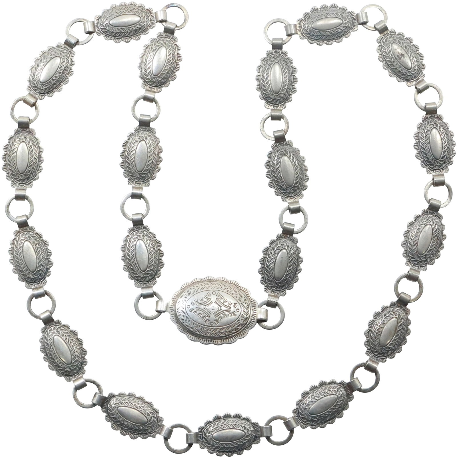 M. Sanford [Edoakie] Zuni Belt 33 1/2 in. x 1 1/8 in. to 3/4 in.: M. Sanford [Edoakie] Zuni Belt 33 1/2 in. x 1 1/8 in. to 3/4 in.