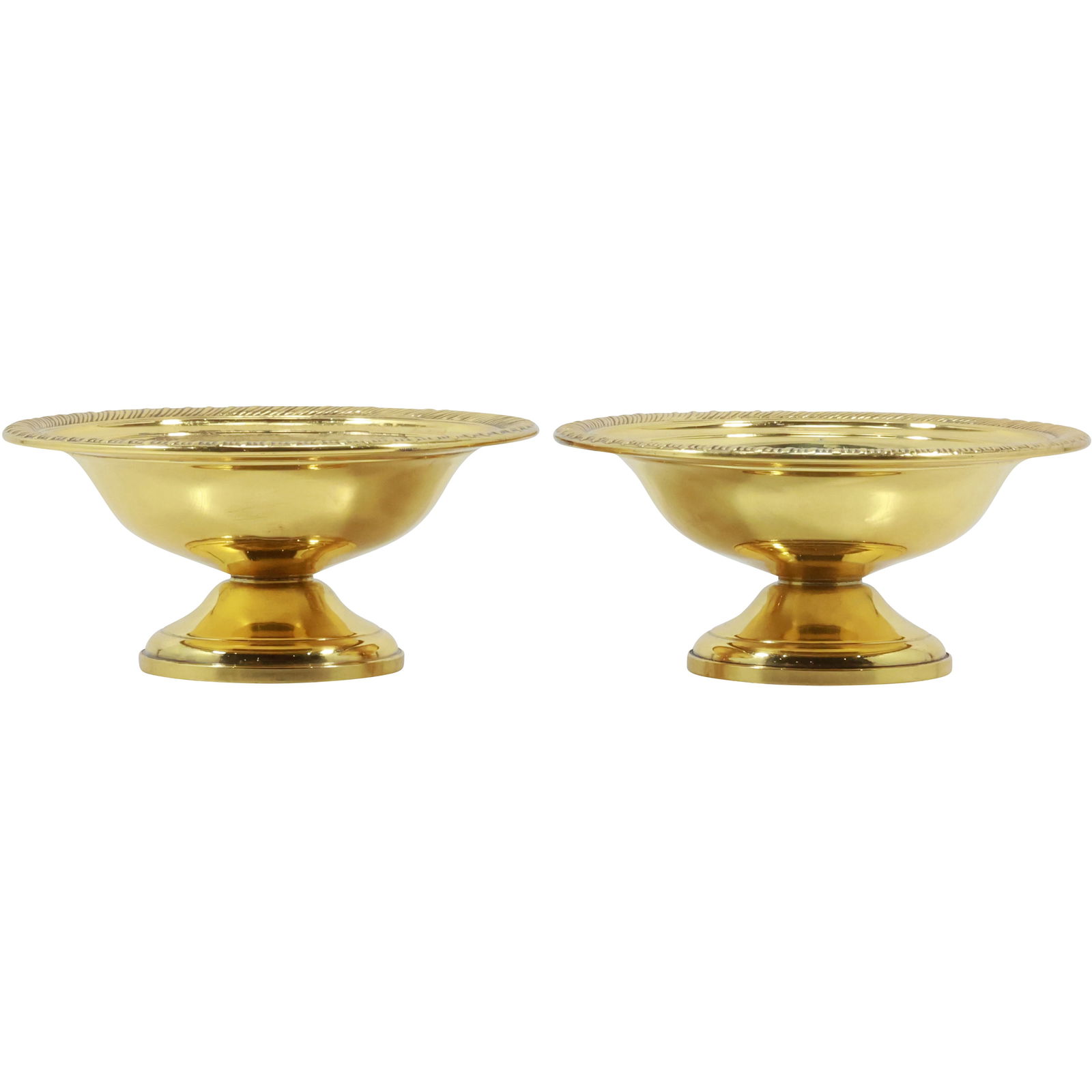 Pair Sterling Silver Reinforced Pedestal Base Candy Dishes 2.5 in. height x 5 in. wide (1 of 18)