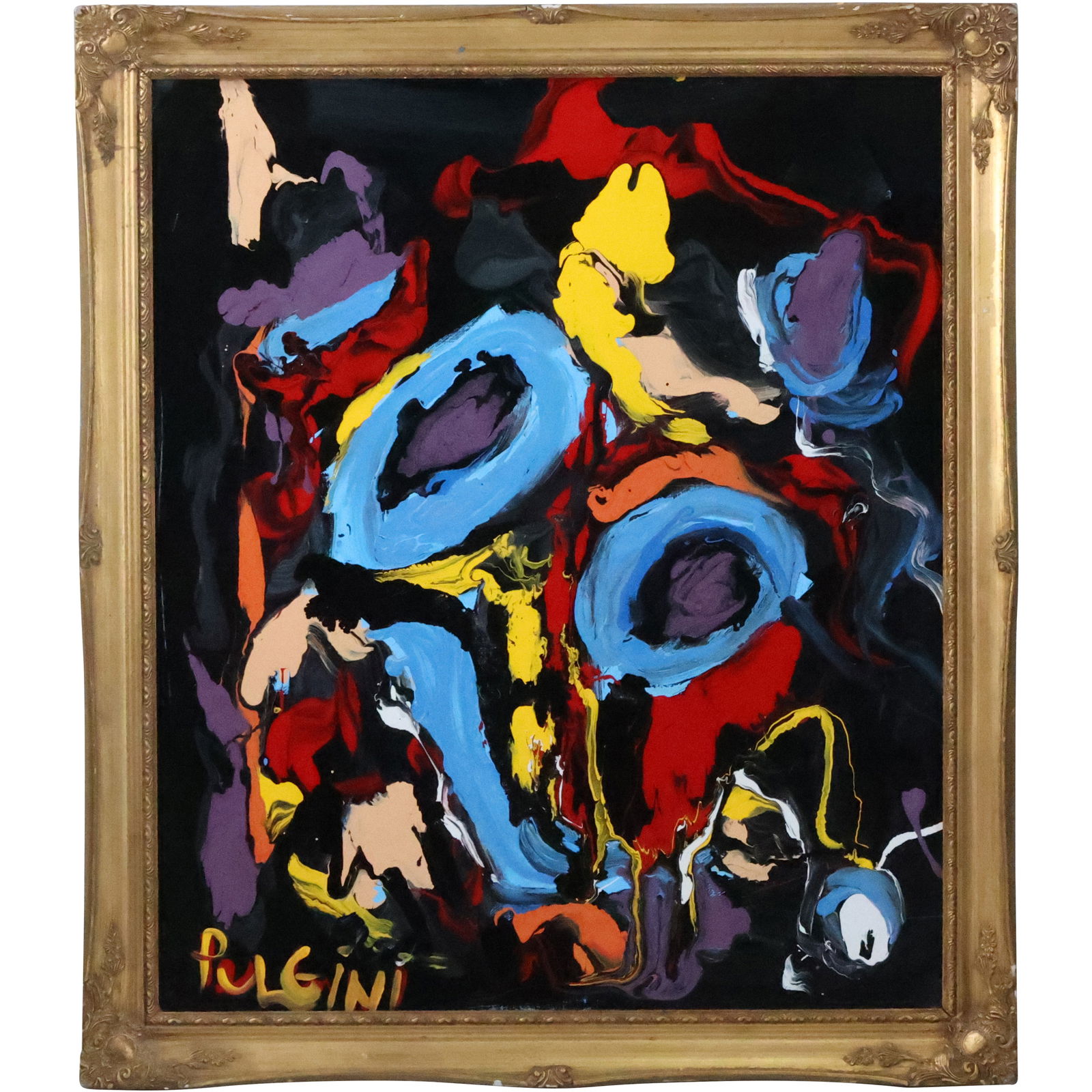 Thomas Pulgini Listed American Colorful Abstract Composition Painting (1 of 16)