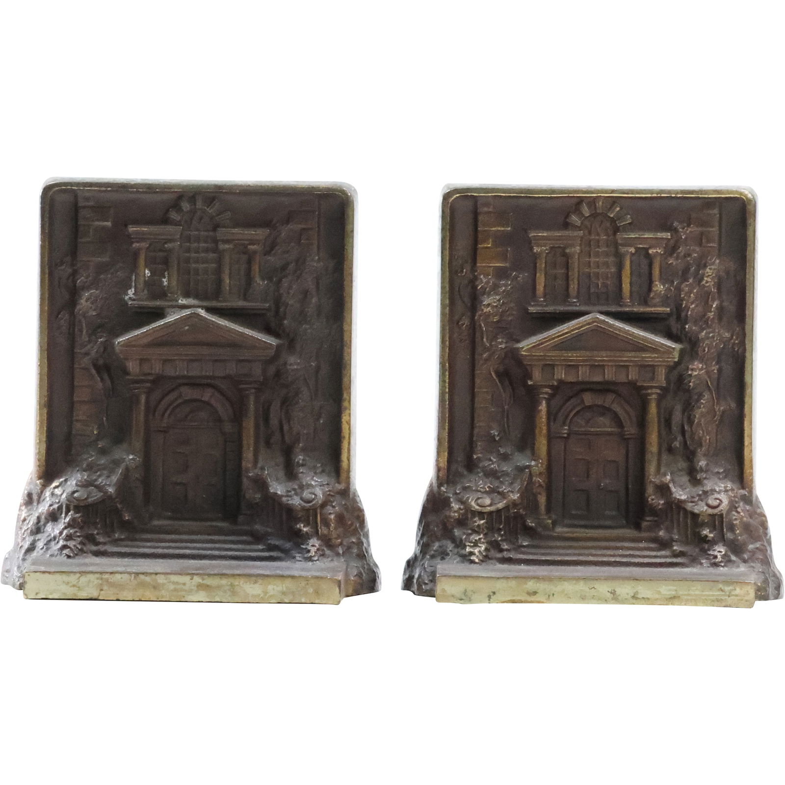 Bradley Hubbard Heavy Cast Iron Antique Bookends Mt. Pleasant Architectural (1 of 11)