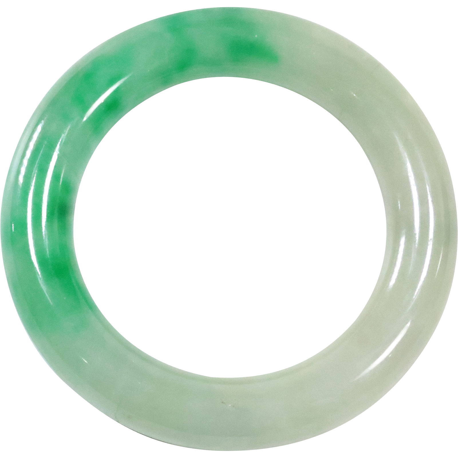 Chinese Green Jade Bracelet 3.25 in. diameter (1 of 9)