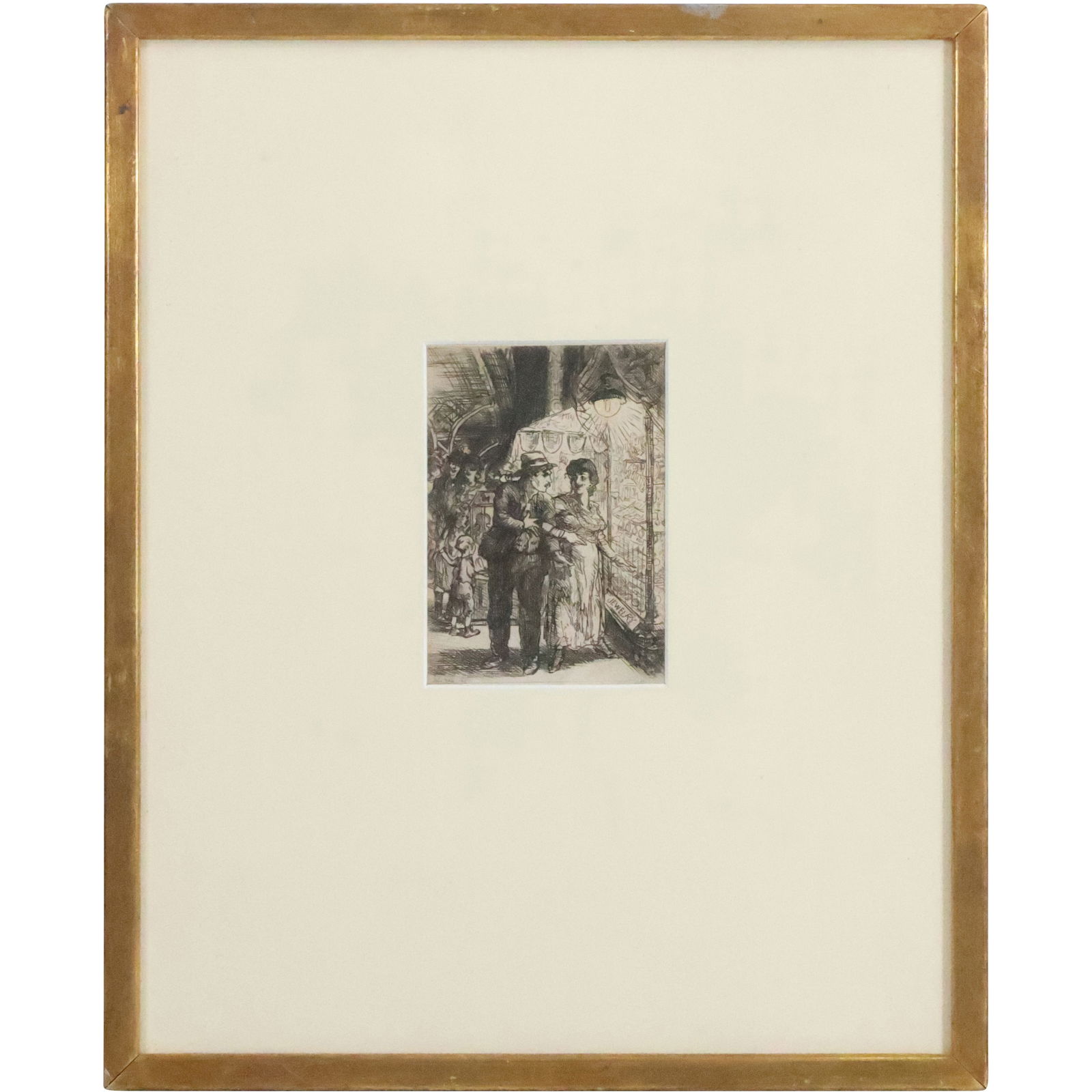 John Sloan 1906, Etching, "Jewelry Store Window" , Framed (1 of 13)