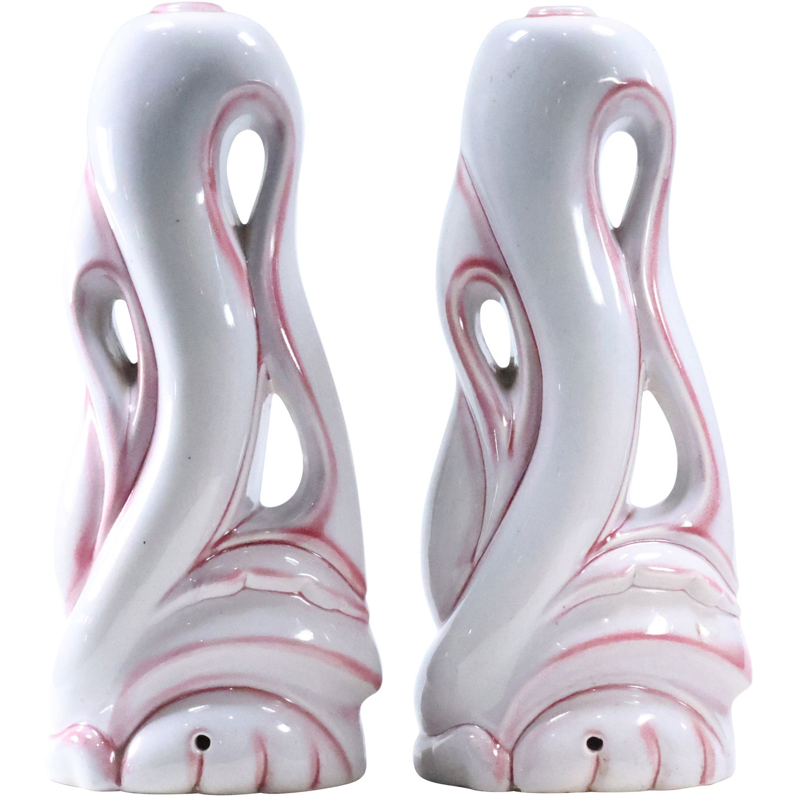 Pair Mid-Century Modern Ceramic Table Lamp Bases, 14.5 in. height (1 of 14)