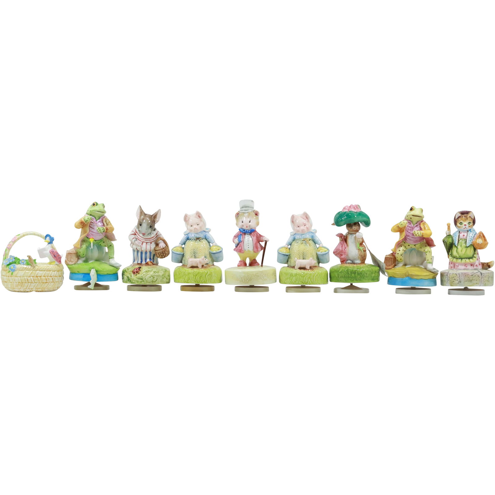 9 Assorted SCHMID Porcelain Whimsical Figures Music Boxes 5 in. to 7.75 in. heights (1 of 20)