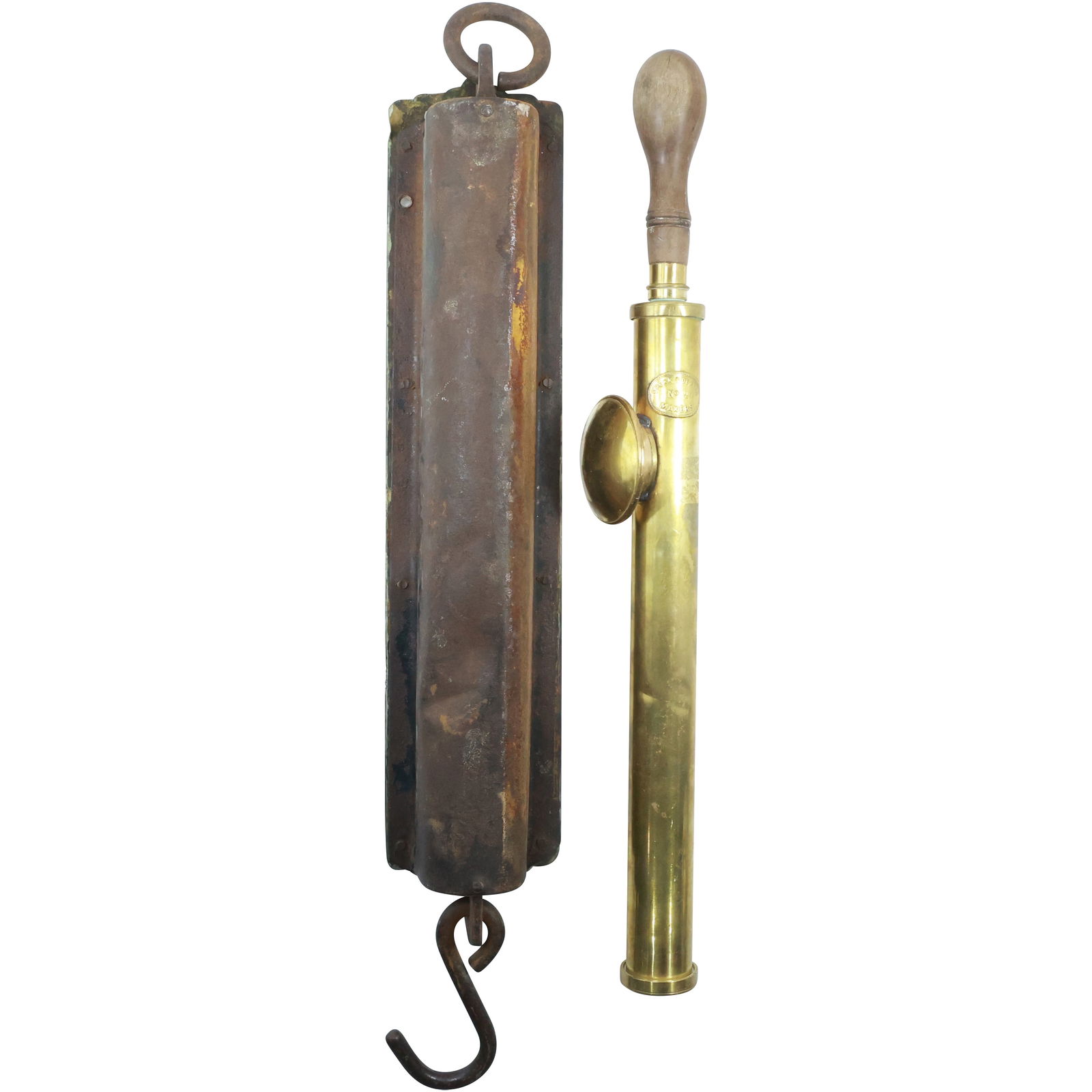 [2] C Forschner New York Hanging Brass Face Scale; Speak & Deakin Makers No. 2 Garden Sprayer (1 of 14)