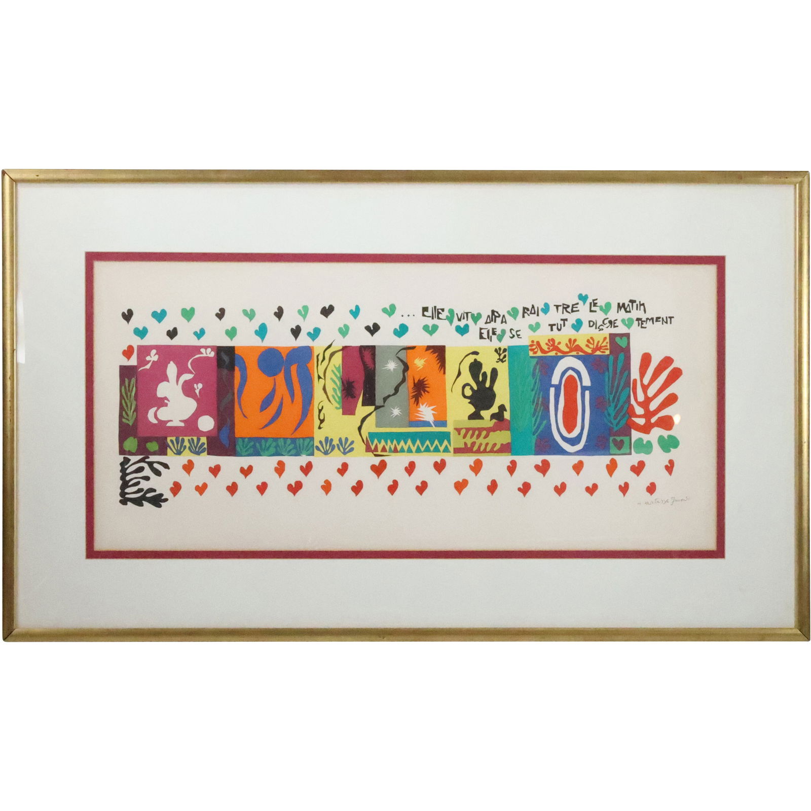 Henri Martisse, Juin '50, Color Lithograph, "The Thousand and One Nights", Signed in Plate, Framed (1 of 17)