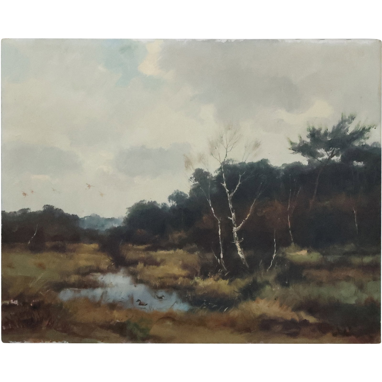 Signed Mack, Vintage Oil on Canvas Painting Landscape with Stream: Signed Mack, Vintage Oil on Canvas Painting Landscape with Stream. size: 24 x 30