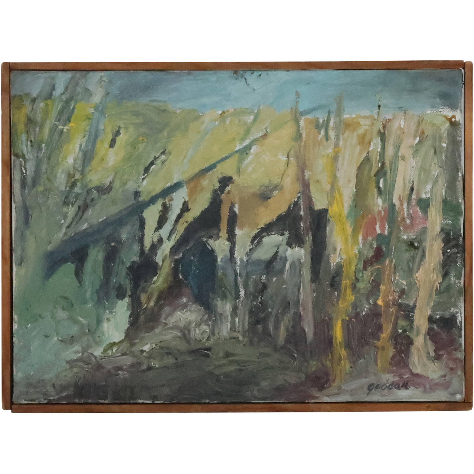 Signed Goodall, Vintage Oil On Canvas Painting Impressionism Landscape