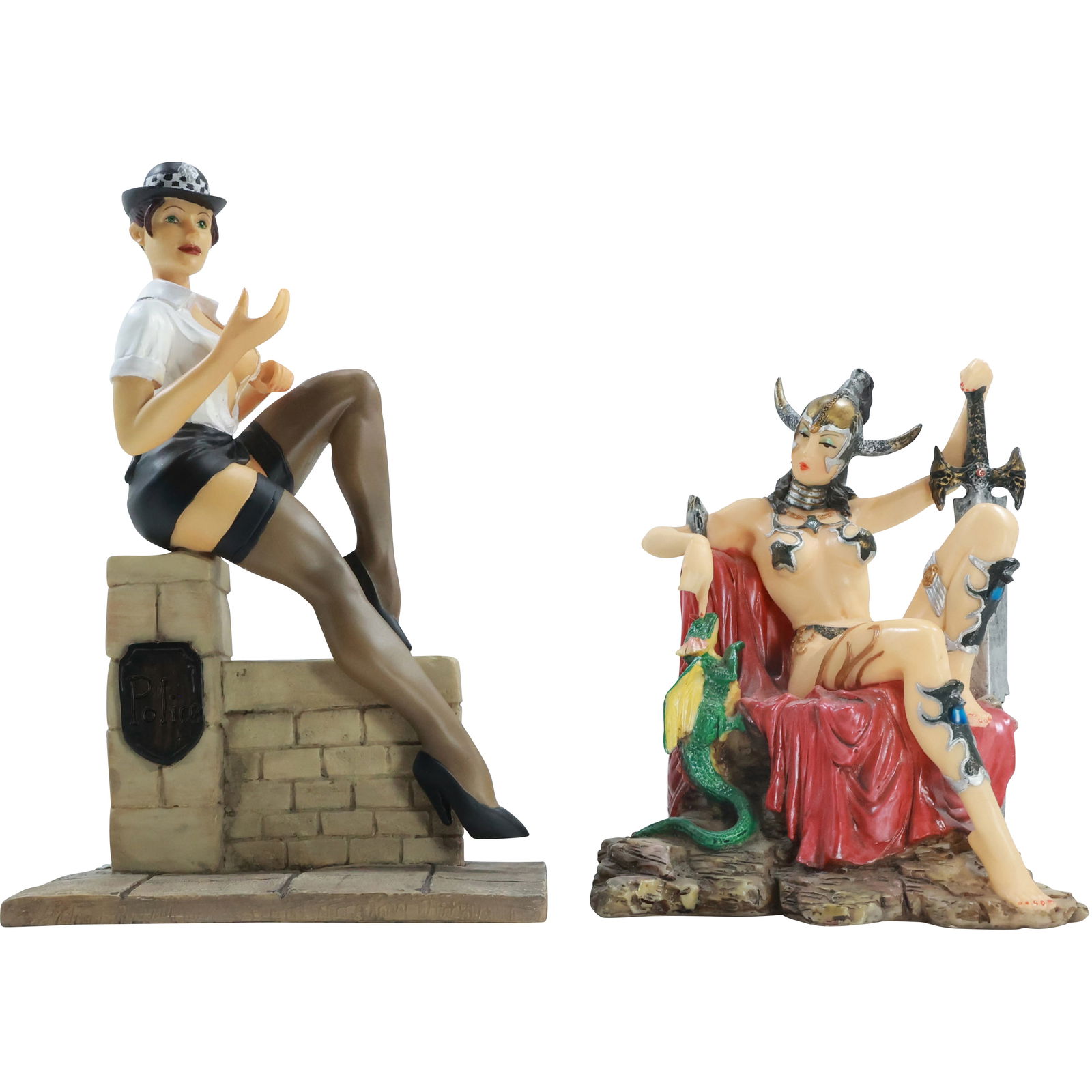 2 Simon Laurens Risque Women Statues - Signed (1 of 16)