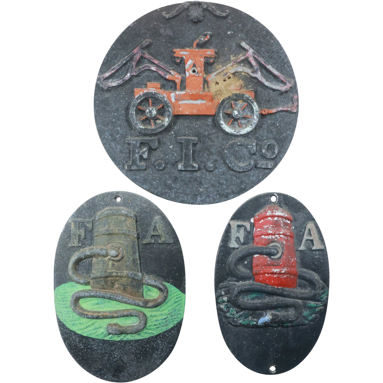 2 Assorted Cast Metal Fireman's "House Fire Marker" Plaques (1 of 17)