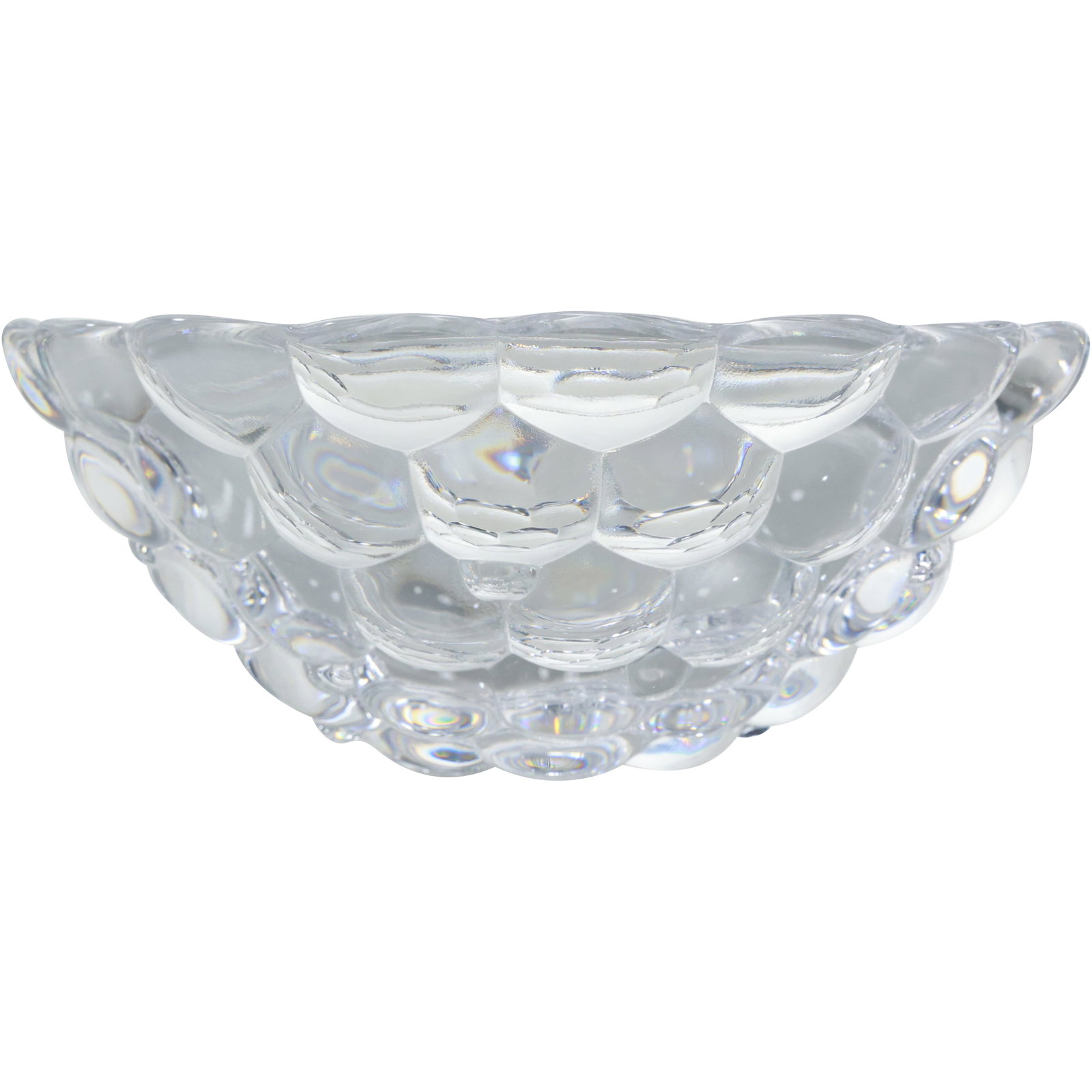 Vintage Orrefors Scandinavian Crystal Bubble Bowl 7.5 in. diameter with Box (1 of 19)