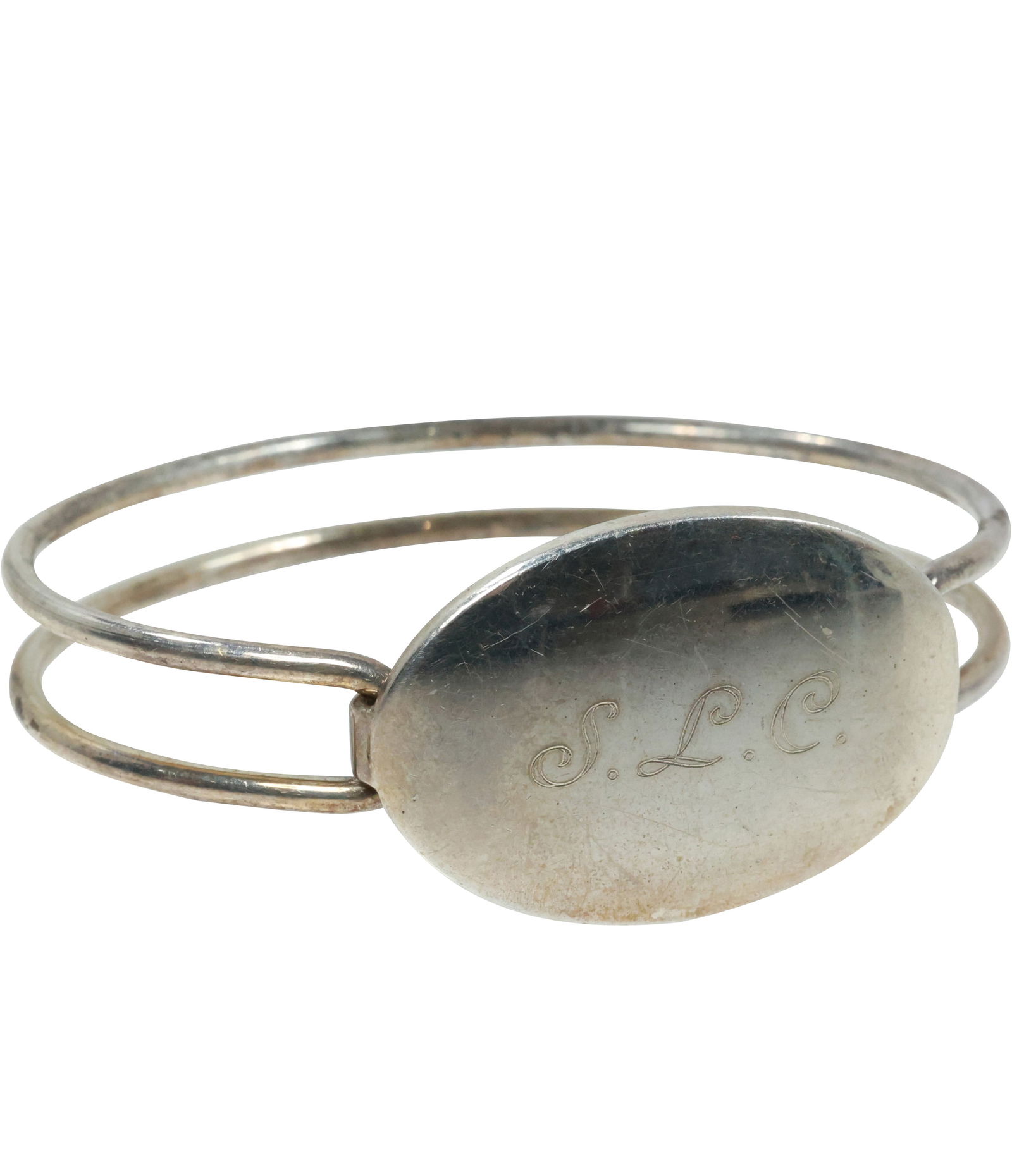 Vintage TIFFANY & CO .925 Sterling Silver Initial Plate Bracelet weighs 1 troy ounce; 2 1/2 in. x 2 (1 of 11)