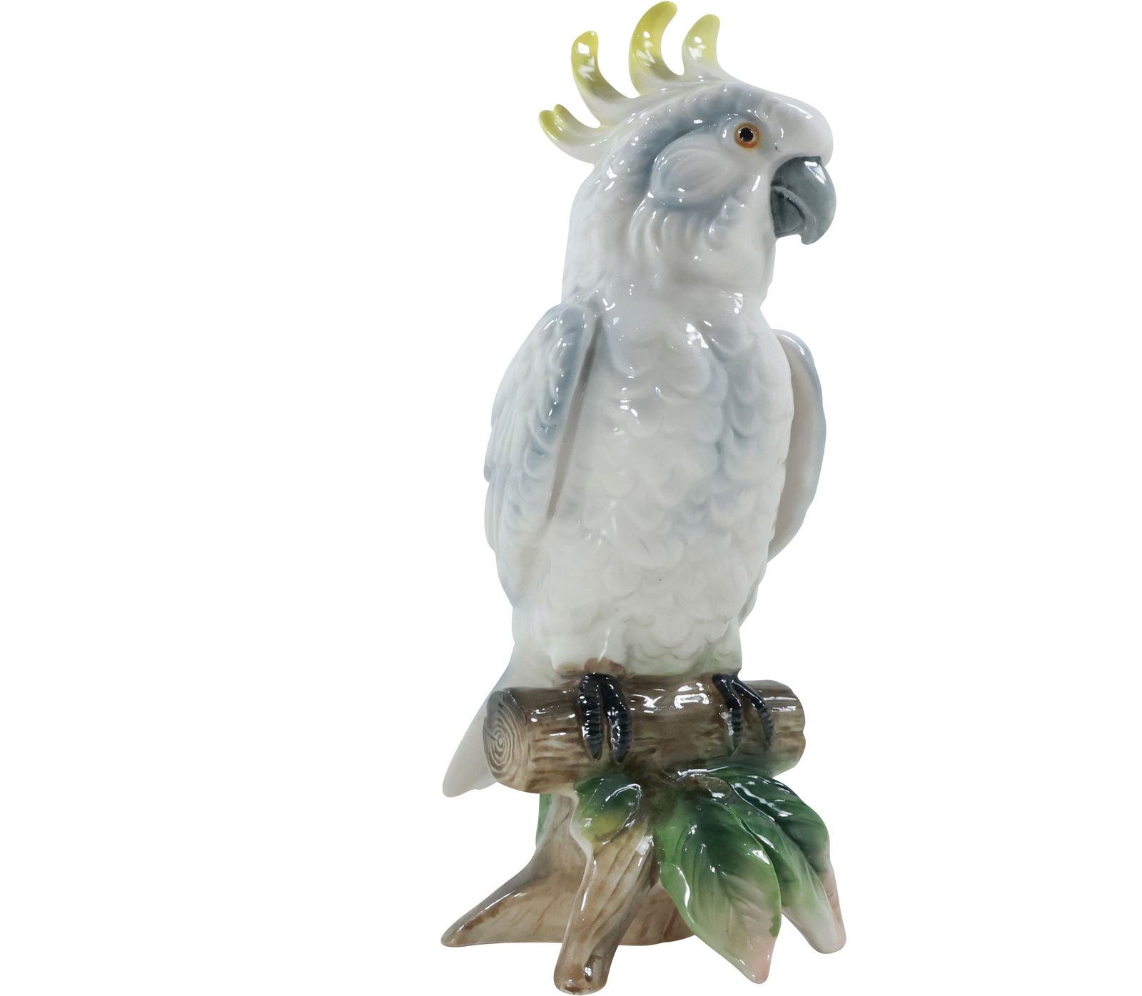 Large Porcelain Cockatoo Bird Figure Statue 10.5 in. height (1 of 18)