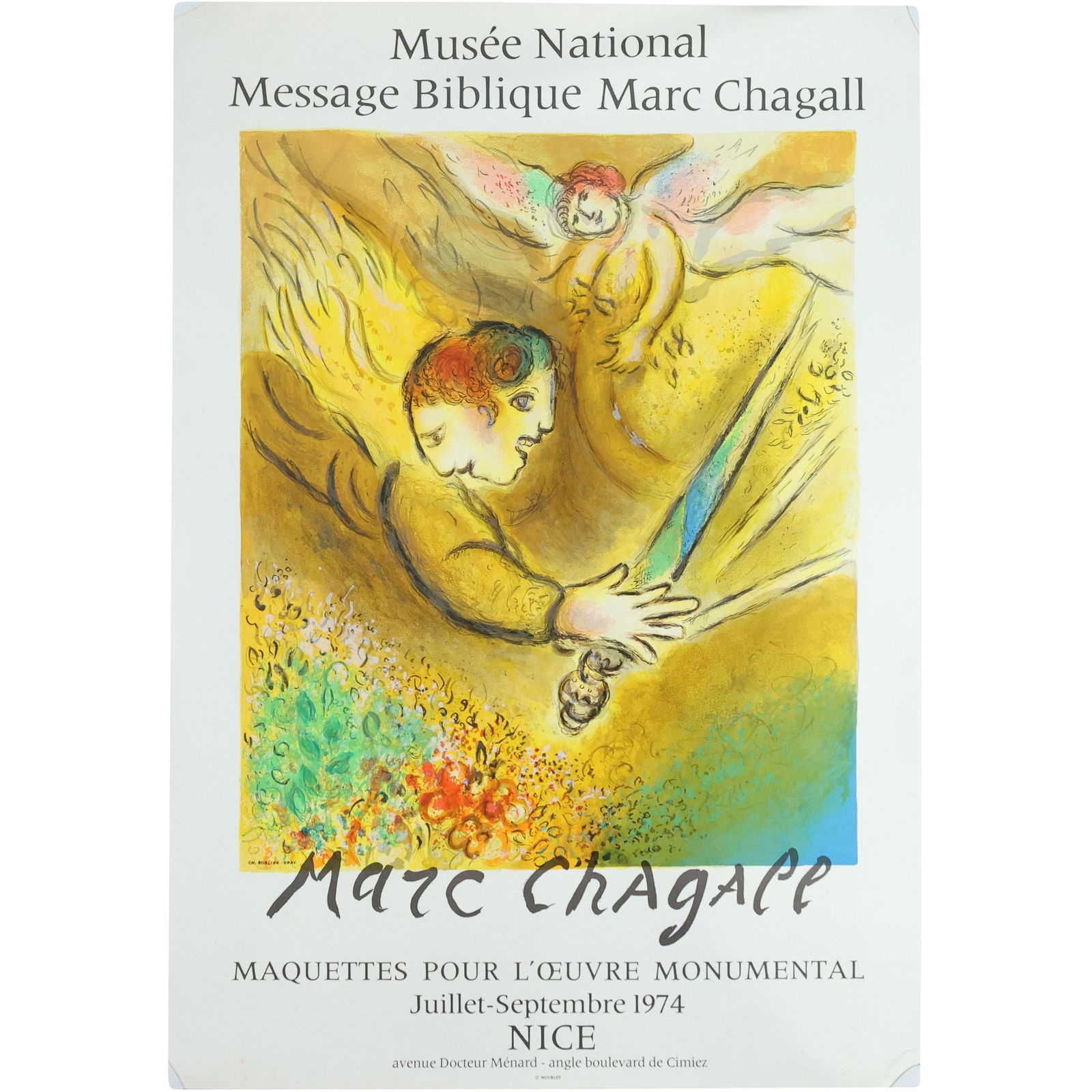 MARC CHAGALL Framed Poster Mussee National Message Biblique , Nice , 1974 (1 of 10)