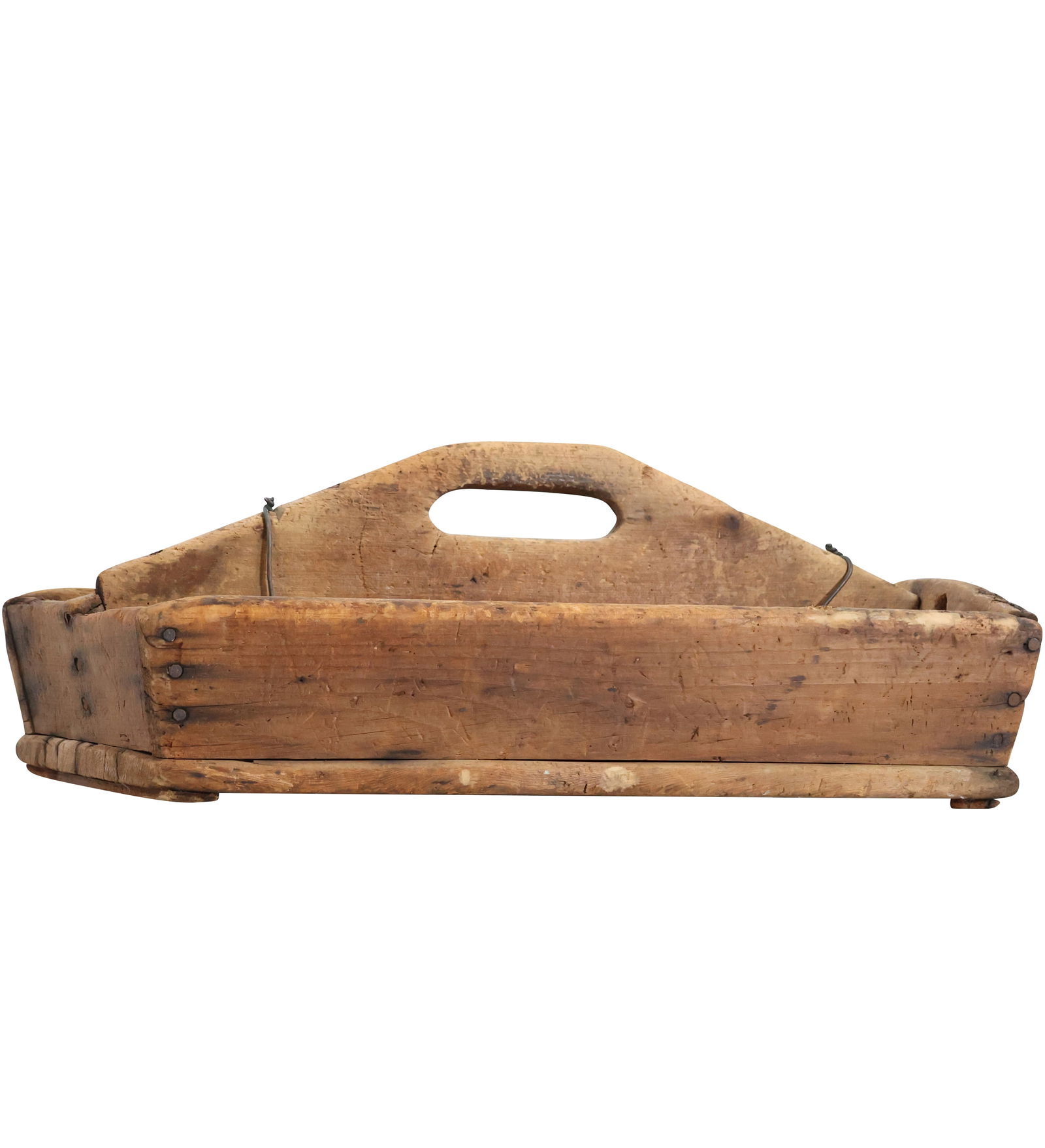 Antique Primitive Pine Wood Kitchen Knife Box Caddy 9.5 in. x 24 in. x 13 in. (1 of 8)