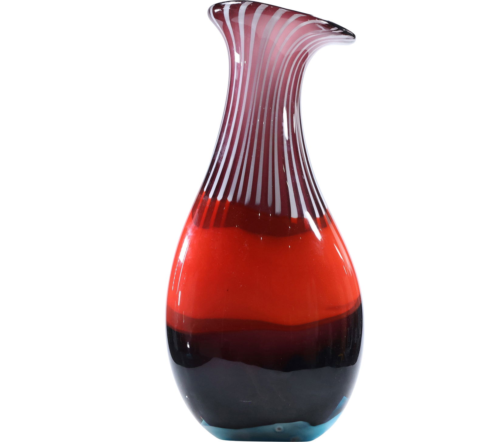 Anzolo Fuga [1914-1998] Murano Art Glass Vase Model "Astrale" Circa 1960; size 14.5 in. height (1 of 8)