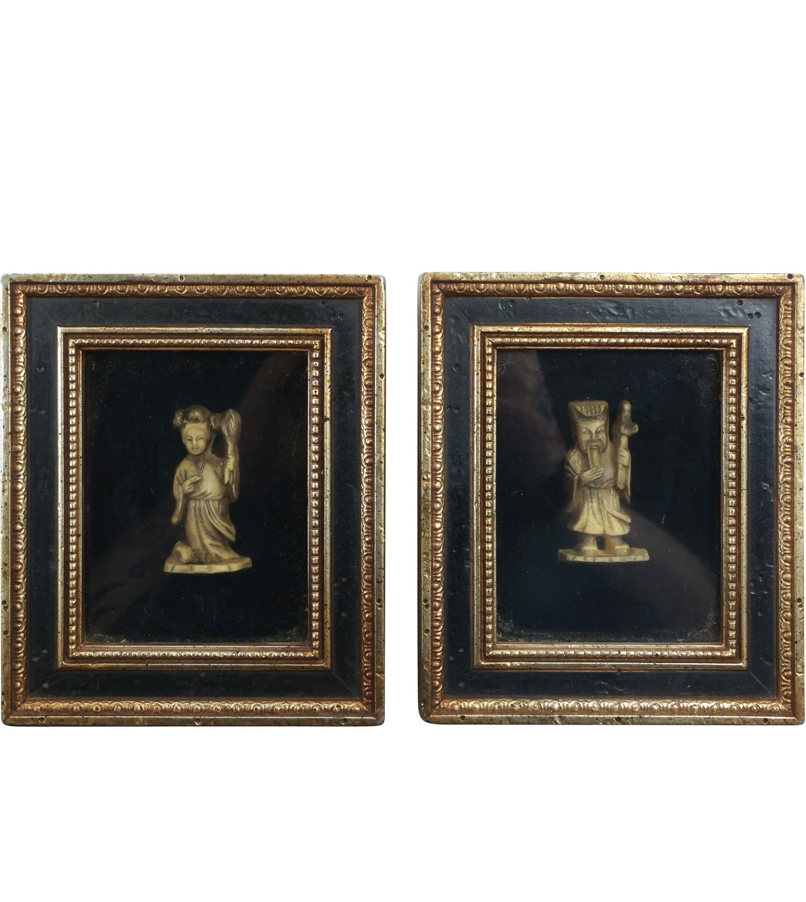 2 Small Framed Immortal Figures in Shadow Box Frames (1 of 18)