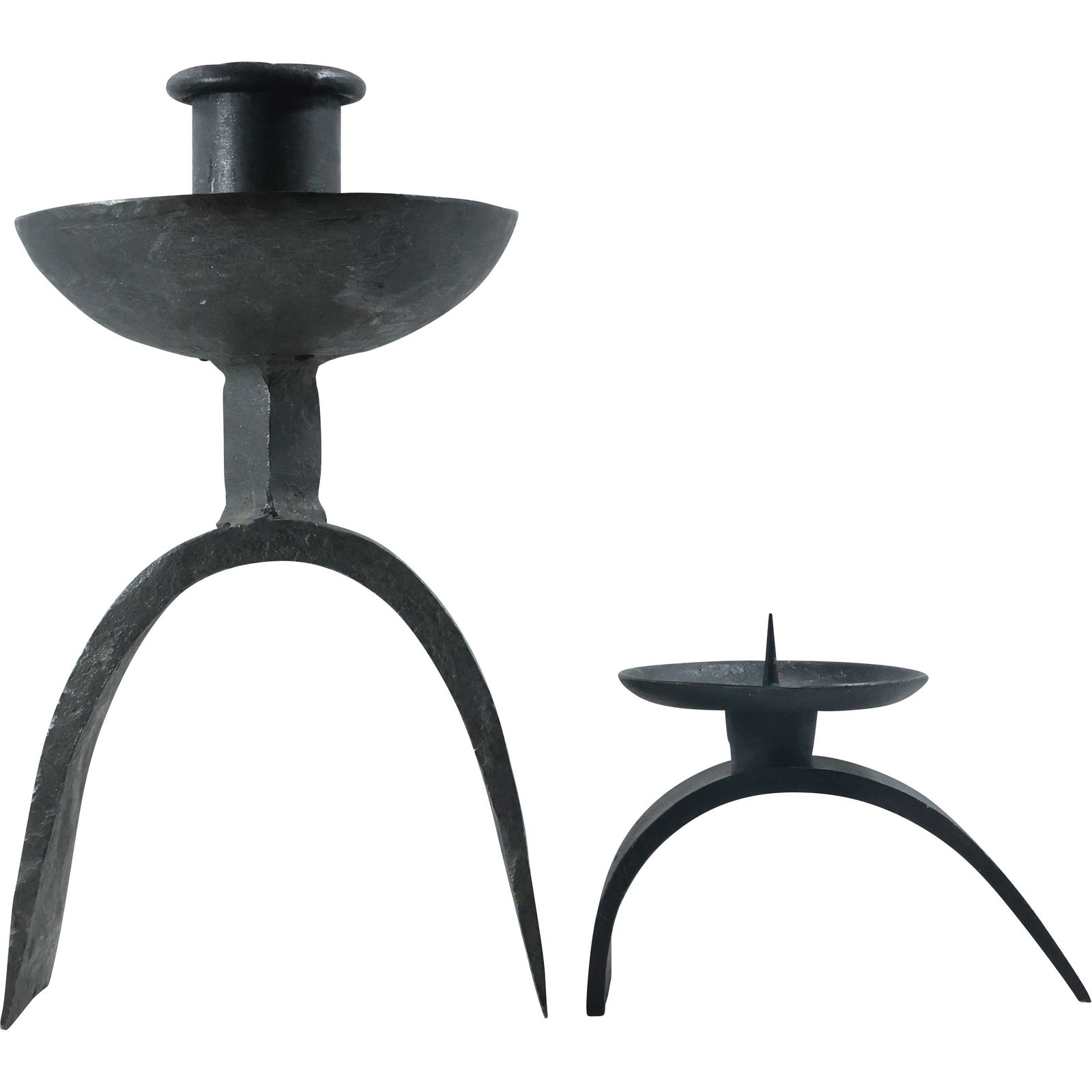 2 Modernism Design Cast Iron Candle Holders 12 in. height and 5.25 in. height (1 of 16)