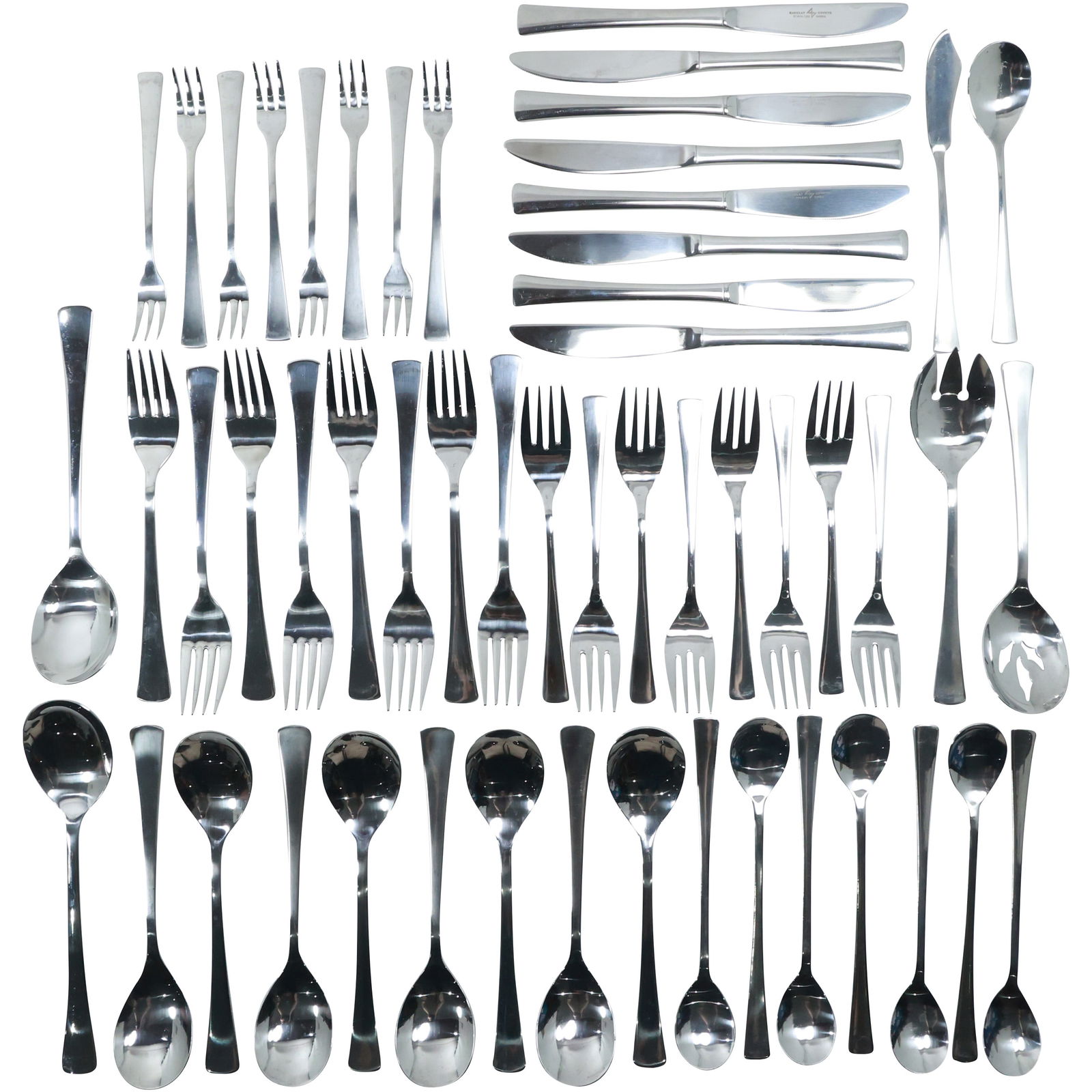 Barclay Geneve Stainless Flatware in Wood Box - See Pictures for Item Count (1 of 18)