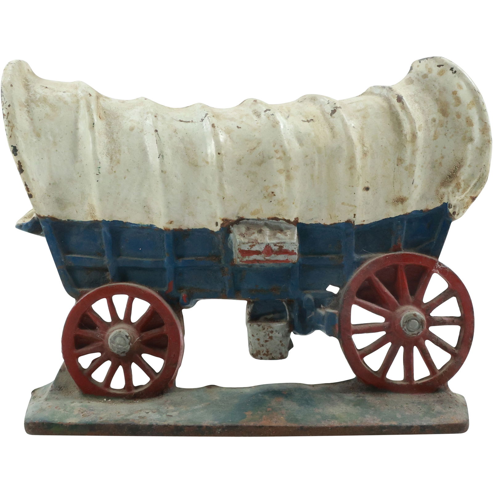 Vintage Cast Iron Conestoga Wagon Door Stop in Original Paint 8.25 in. height x 11.25 in. length (1 of 10)