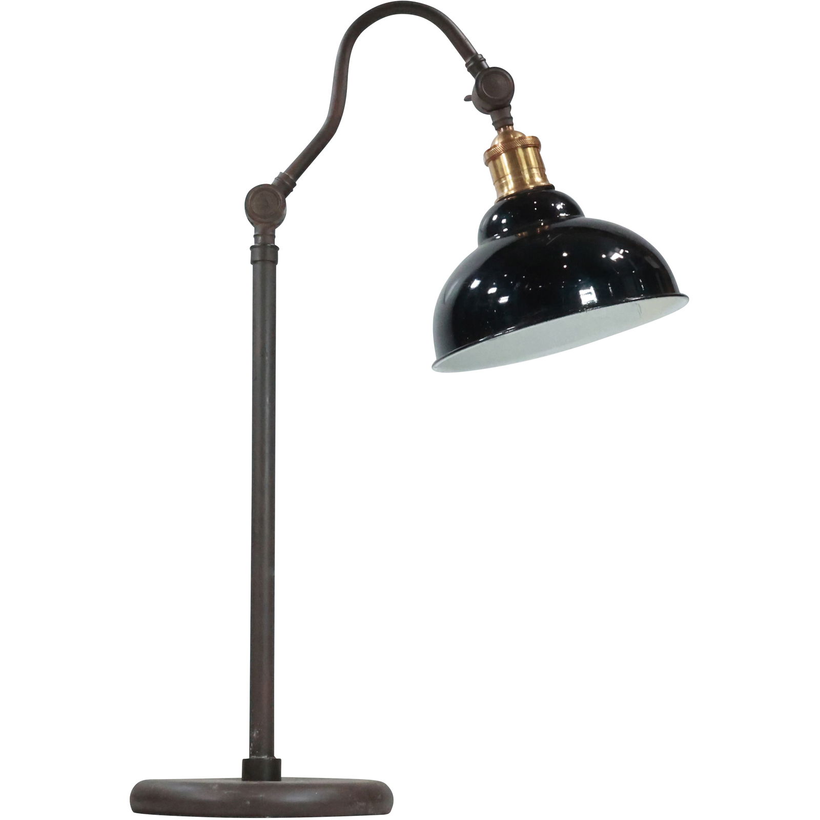 Pottery Barn Industrial Style Adjustable Desk Lamp with Metal Shade 25.5 in. height (1 of 20)