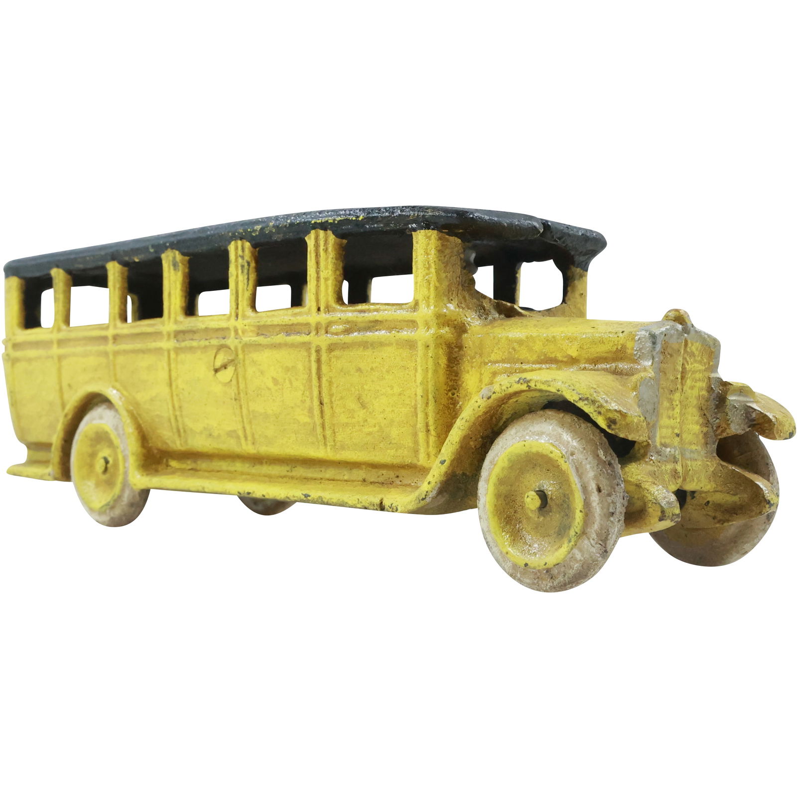Cast Iron Swedish AB Skoglund & Olsen Yellow Toy Bus 10.5 in. length, Original Paint Finish (1 of 11)